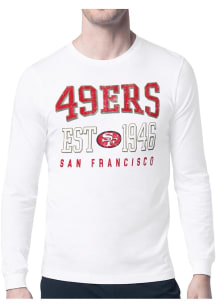 Starter San Francisco 49ers White Retro Long Sleeve T Shirt