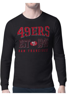 Starter San Francisco 49ers Black Retro Long Sleeve T Shirt