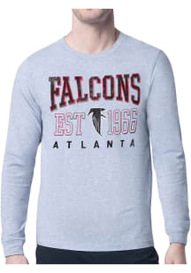 Starter Atlanta Falcons Grey Retro Long Sleeve T Shirt