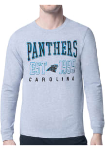 Starter Carolina Panthers Grey Retro Long Sleeve T Shirt