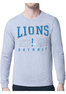 Starter Detroit Lions Grey Retro Long Sleeve T Shirt