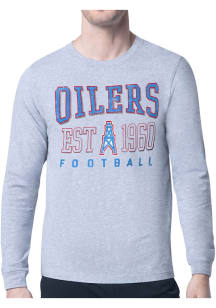 Starter Houston Oilers Grey Retro Long Sleeve T Shirt