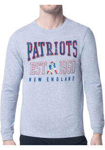 Starter New England Patriots Grey Retro Long Sleeve T Shirt