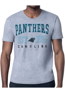 Starter Carolina Panthers Grey Retro Short Sleeve T Shirt