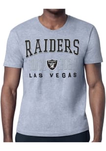 Starter Las Vegas Raiders Grey Retro Short Sleeve T Shirt