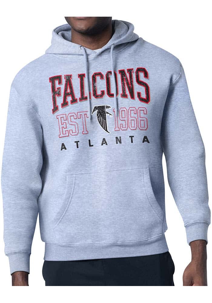 NFL ATLANTA FALCONS MEN'S HEATHER GREY 2024 FLEECE HOODIE.