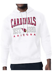 Starter Arizona Cardinals Mens White Retro Long Sleeve Hoodie