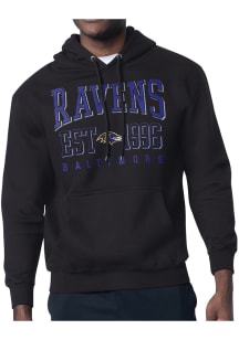 Starter Baltimore Ravens Mens Black Retro Long Sleeve Hoodie
