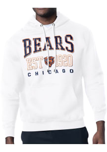 Starter Chicago Bears Mens White Retro Long Sleeve Hoodie