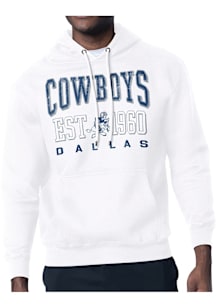 Starter Dallas Cowboys Mens White Retro Long Sleeve Hoodie