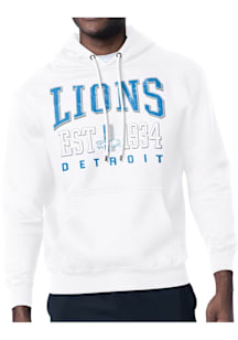 Starter Detroit Lions Mens White Retro Long Sleeve Hoodie