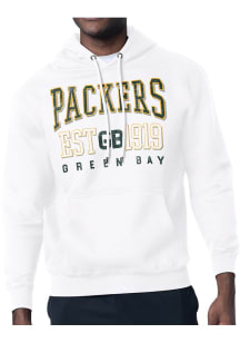 Starter Green Bay Packers Mens White Retro Long Sleeve Hoodie