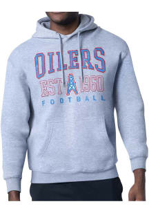 Starter Houston Oilers Mens Grey Retro Long Sleeve Hoodie