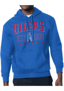 Starter Houston Oilers Mens Blue Retro Long Sleeve Hoodie