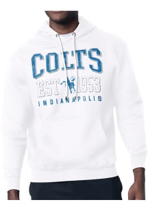 Starter Indianapolis Colts Mens White Retro Long Sleeve Hoodie