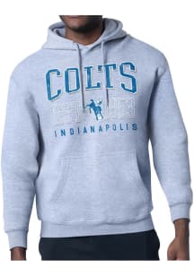 Starter Indianapolis Colts Mens Grey Retro Long Sleeve Hoodie