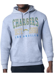 Starter Los Angeles Chargers Mens Grey Retro Long Sleeve Hoodie