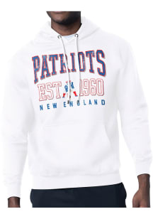 Starter New England Patriots Mens White Retro Long Sleeve Hoodie