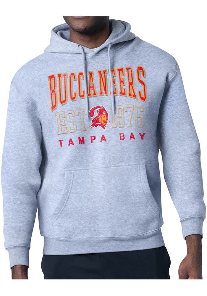 Starter Tampa Bay Buccaneers Mens HEATHER GREY Retro Hoodie