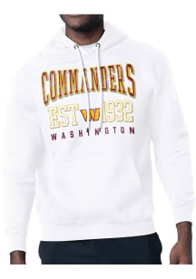 Starter Washington Commanders Mens White Retro Long Sleeve Hoodie