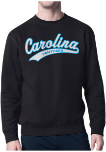 Starter Carolina Panthers Mens Black Tailsweep Long Sleeve Crew Sweatshirt