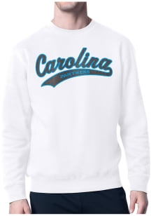 Starter Carolina Panthers Mens White Tailsweep Long Sleeve Crew Sweatshirt