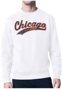 Starter Chicago Bears Mens White Tailsweep Long Sleeve Crew Sweatshirt