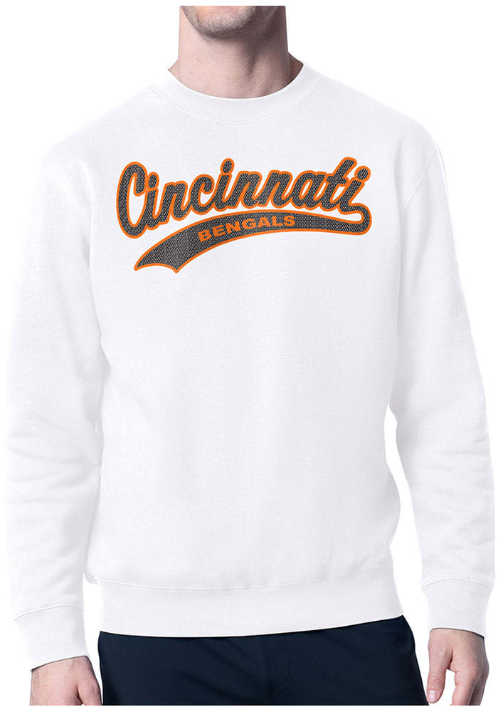 Starter Cincinnati Bengals Mens Tailsweep Long Sleeve Crew Sweatshirt