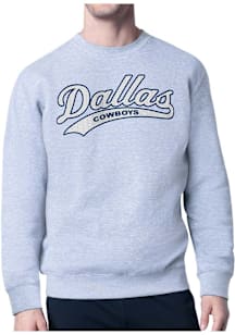 Starter Dallas Cowboys Mens Grey Tailsweep Long Sleeve Crew Sweatshirt