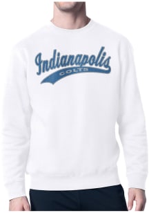 Starter Indianapolis Colts Mens White Tailsweep Long Sleeve Crew Sweatshirt