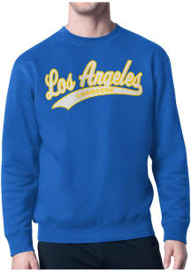 Starter Los Angeles Chargers Mens Blue Tailsweep Long Sleeve Crew Sweatshirt