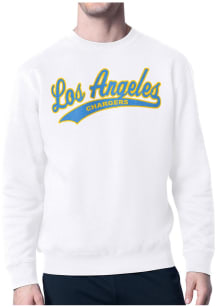 Starter Los Angeles Chargers Mens White Tailsweep Long Sleeve Crew Sweatshirt