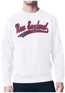 Starter New England Patriots Mens White Tailsweep Long Sleeve Crew Sweatshirt