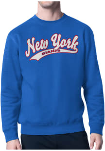 Starter New York Giants Mens Blue Tailsweep Long Sleeve Crew Sweatshirt