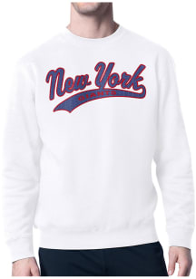 Starter New York Giants Mens White Tailsweep Long Sleeve Crew Sweatshirt