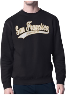 Starter San Francisco 49ers Mens Black Tailsweep Long Sleeve Crew Sweatshirt