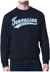 Starter Tennessee Titans Mens Navy Blue Tailsweep Long Sleeve Crew Sweatshirt