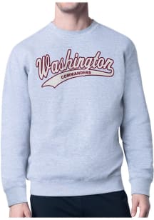 Starter Washington Commanders Mens Grey Tailsweep Long Sleeve Crew Sweatshirt