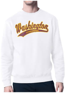 Starter Washington Commanders Mens White Tailsweep Long Sleeve Crew Sweatshirt