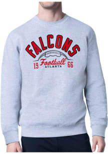 Starter Atlanta Falcons Mens Grey Half Ball Long Sleeve Crew Sweatshirt