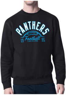 Starter Carolina Panthers Mens Black Half Ball Long Sleeve Crew Sweatshirt