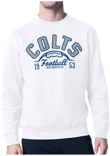 Starter Indianapolis Colts Mens White Half Ball Long Sleeve Crew Sweatshirt