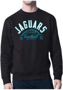 Starter Jacksonville Jaguars Mens Black Half Ball Long Sleeve Crew Sweatshirt