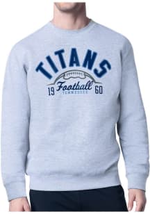 Starter Tennessee Titans Mens Grey Half Ball Long Sleeve Crew Sweatshirt