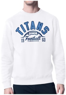 Starter Tennessee Titans Mens White Half Ball Long Sleeve Crew Sweatshirt