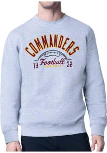 Starter Washington Commanders Mens Grey Half Ball Long Sleeve Crew Sweatshirt