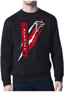 Starter Atlanta Falcons Mens Black Color Scratch Long Sleeve Crew Sweatshirt