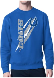 Starter Indianapolis Colts Mens Blue Color Scratch Long Sleeve Crew Sweatshirt