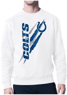 Starter Indianapolis Colts Mens White Color Scratch Long Sleeve Crew Sweatshirt