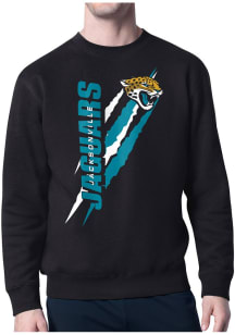 Starter Jacksonville Jaguars Mens Black Color Scratch Long Sleeve Crew Sweatshirt